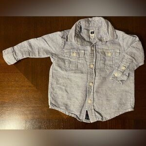 Janie and Jack | Roll-cuff Linen Shirt | 6-12 mo